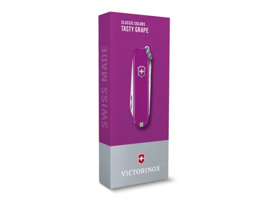 Нож-брелок VICTORINOX Classic SD Colors Tasty Grape, 58 мм, 7 функций, фиолетовый, арт. 025252203