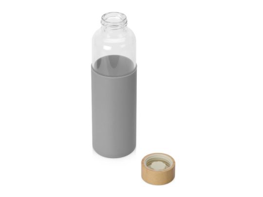 Бутылка для воды стеклянная Refine, в чехле, 550 мл, серый, арт. 025237103