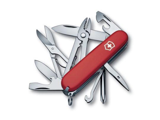 Нож перочинный VICTORINOX Deluxe Tinker, 91 мм, 17 функций, красный, арт. 025249003