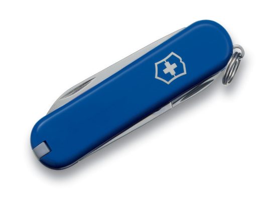 Нож-брелок VICTORINOX Classic SD, 58 мм, 7 функций, синий, арт. 025253503