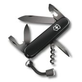 Нож перочинный VICTORINOX Spartan Onyx Black, 91 мм, 12 функций, чёрный, со шнурком в комплекте, арт. 025251903
