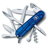 Нож перочинный VICTORINOX Huntsman, 91 мм, 15 функций, полупрозрачный синий, арт. 025248503