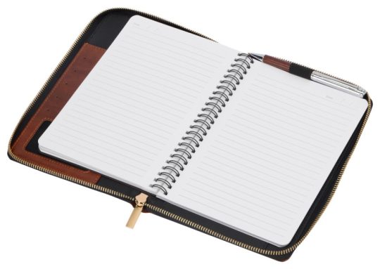 Бизнес-блокнот на молнии А5 Fabrizio с RFID защитой и ручкой, коричневый, арт. 025174903