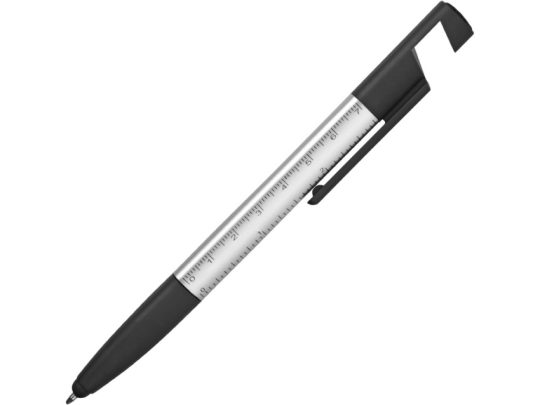 Ручка-стилус пластиковая шариковая многофункциональная (6 функций) Multy, серебристый, арт. 025026903
