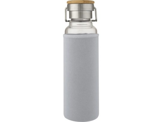 Thor, стеклянная бутылка объемом 660 мл с неопреновым чехлом, серый, арт. 025109903