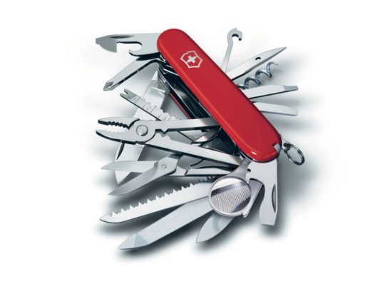 Нож перочинный VICTORINOX Swiss Champ, 91 мм, 33 функции, красный, арт. 025250203