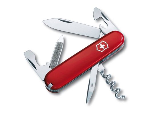Нож перочинный VICTORINOX Sportsman, 84 мм, 12 функций, красный, арт. 025251003