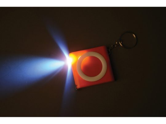 Брелок-рулетка с фонариком, 1 м., оранжевый/белый (1м), арт. 025457703