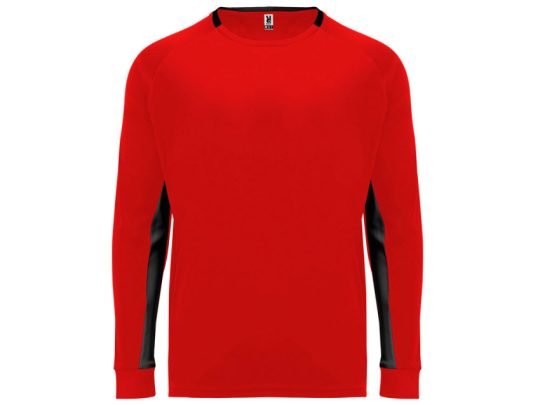 Футболка Porto  мужская с длинным рукавом, красный/черный (L), арт. 025443103