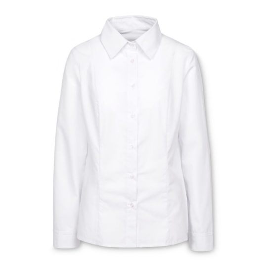 Рубашка женская с длинным рукавом Collar, белая, размер 52; 170-176