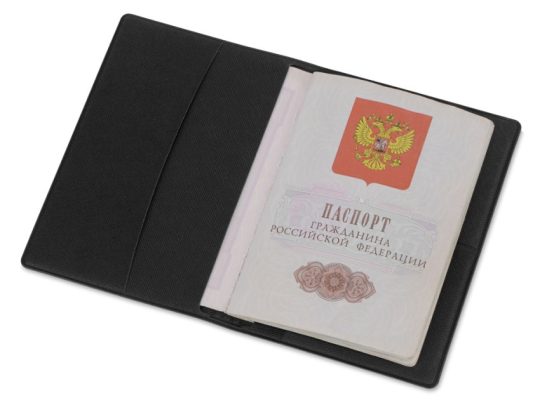 Обложка для паспорта с RFID защитой отделений для пластиковых карт Favor, черная, арт. 025371303