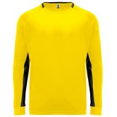 Футболка Porto  мужская с длинным рукавом, желтый/черный (2XL), арт. 025441803
