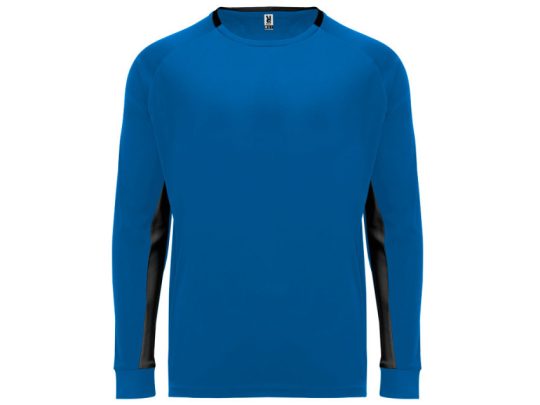 Футболка Porto  мужская с длинным рукавом, королевский синий/черный (2XL), арт. 025442903