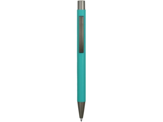 Ручка металлическая soft touch шариковая Tender, бирюзовый, арт. 025356203