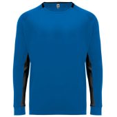 Футболка Porto  мужская с длинным рукавом, королевский синий/черный (L), арт. 025442703