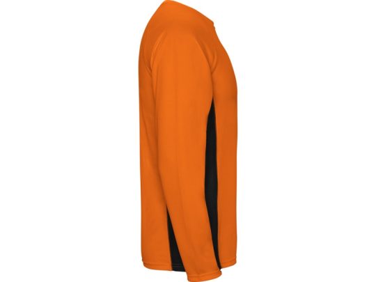 Футболка Shanghai  мужская с длинным рукавом, неоновый оранжевый/черный (XL), арт. 025439103