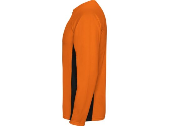 Футболка Shanghai  мужская с длинным рукавом, неоновый оранжевый/черный (L), арт. 025439003