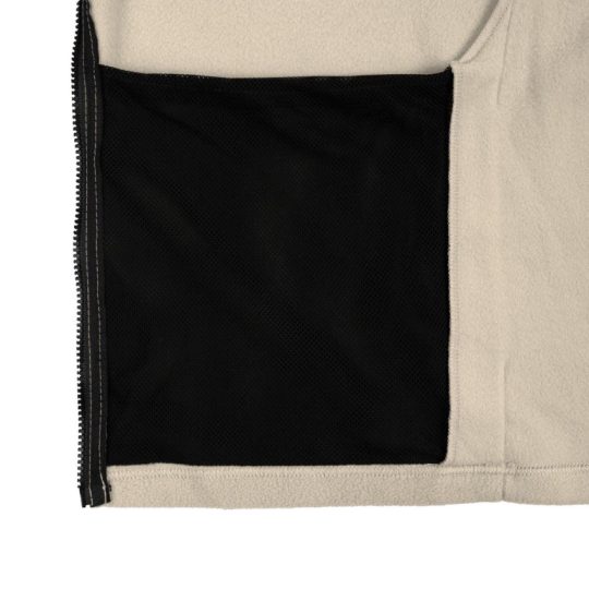 Куртка флисовая унисекс Manakin, бежевая, размер XS/S
