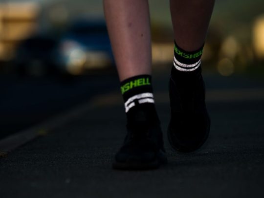 Водонепроницаемые носки Pro Visibility Cycling, черные с серым, размер S