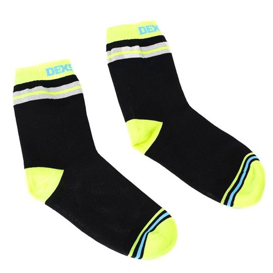 Водонепроницаемые носки Pro visibility Cycling, черные с зеленым, размер S