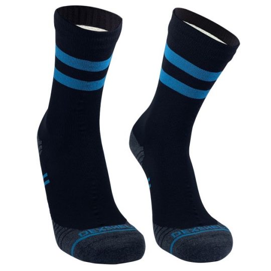 Водонепроницаемые носки Running Lite, черные с голубым, размер M