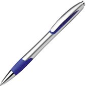 MILEY SILVER. Шариковая ручка с противоскользящим покрытием, Синий, арт. 025540303