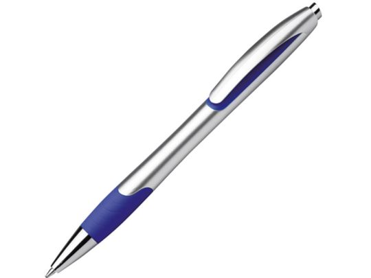 MILEY SILVER. Шариковая ручка с противоскользящим покрытием, Синий, арт. 025540303