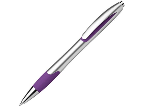 MILEY SILVER. Шариковая ручка с противоскользящим покрытием, Пурпурный, арт. 025540003