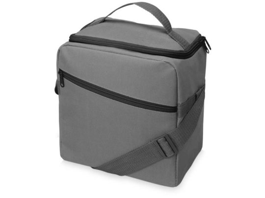 Изотермическая сумка-холодильник Classic c контрастной молнией, серый/черный, арт. 025635503