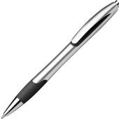 MILEY SILVER. Шариковая ручка с противоскользящим покрытием, Черный, арт. 025540103