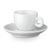 PRESSO. Керамическая чашка с блюдцем, Белый, арт. 025611903