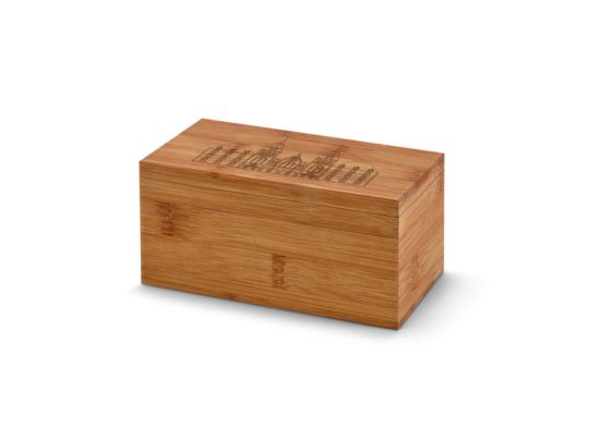 BURDOCK. Коробка из бамбука с чаем, Натуральный, арт. 025623503