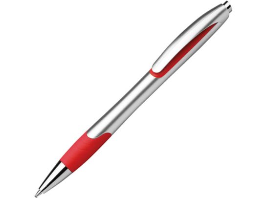 MILEY SILVER. Шариковая ручка с противоскользящим покрытием, Красный, арт. 025540203
