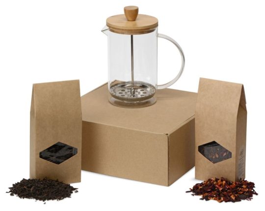 Подарочный набор с чаем и френч-прессом Чайная композиция, арт. 025507603