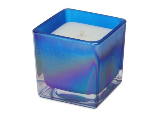 Свеча парафиновая парфюмированная в стекле Palo, синяя, арт. 025635903