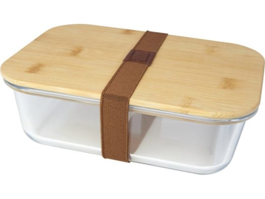 Roby Стеклянный контейнер для завтрака с бамбуковой крышкой, прозрачный, арт. 025704103