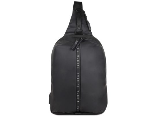 Рюкзак с одним плечевым ремнем BUGATTI Blanc, чёрный, тарпаулин/полиэстер, 18х9х30 см, арт. 025731203
