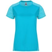Спортивная футболка Zolder женская, бирюзовый/меланжевый бирюзовый (M), арт. 026002803