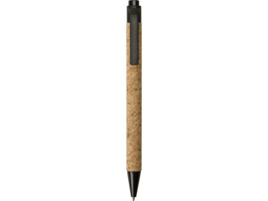 Ручка из пробки и переработанной пшеницы шариковая Evora, пробка/черный, арт. 025901903