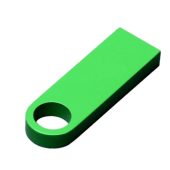USB 2.0-флешка на 32 Гб с мини чипом и круглым отверстием, зеленый (32Gb), арт. 025942603