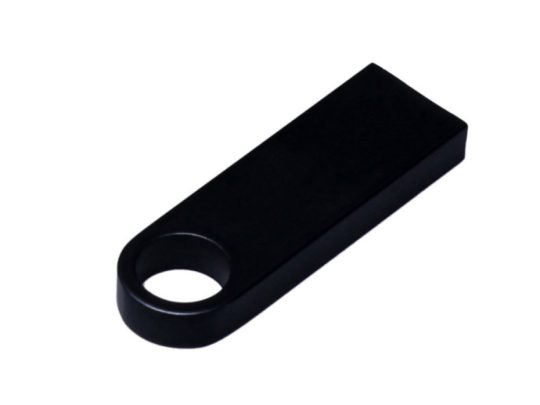 USB 2.0-флешка на 8 Гб с мини чипом и круглым отверстием, черный (8Gb), арт. 025941303