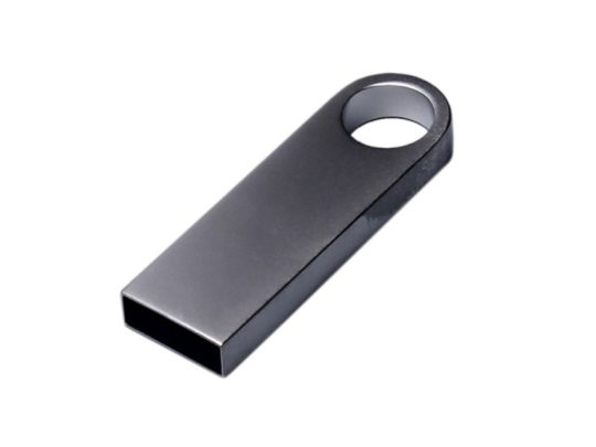 USB 2.0-флешка на 128 Гб с мини чипом и круглым отверстием, серебристый (128Gb), арт. 025943203