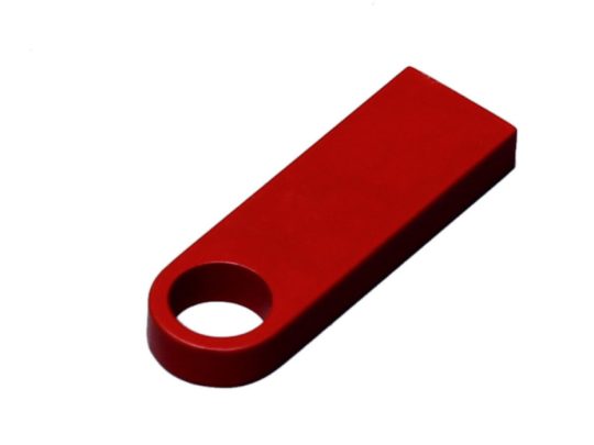 USB 2.0-флешка на 128 Гб с мини чипом и круглым отверстием, красный (128Gb), арт. 025943703