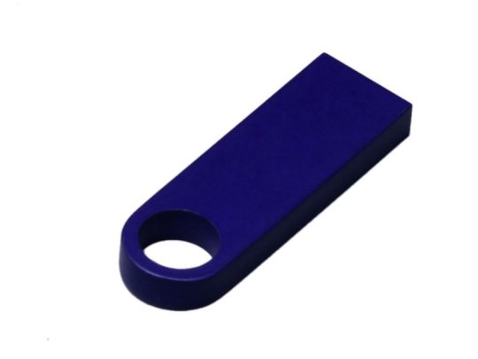 USB 2.0-флешка на 128 Гб с мини чипом и круглым отверстием, синий (128Gb), арт. 025943603