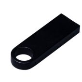 USB 2.0-флешка на 4 Гб с мини чипом и круглым отверстием, черный (4Gb), арт. 025940703