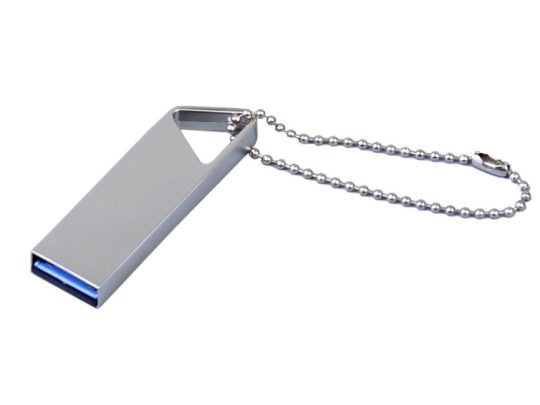 USB 3.0-флешка на 64 Гб с мини чипом, компактный дизайн, отверстие треугольной формы для цепочки (64Gb), арт. 025946103