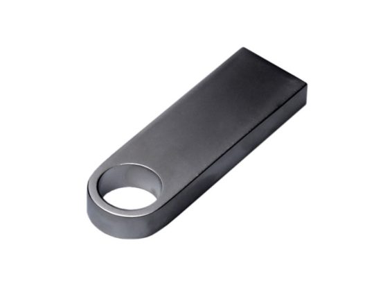 USB 2.0-флешка на 512 Мбайт с мини чипом и круглым отверстием, серебристый (512Mb), арт. 025939803