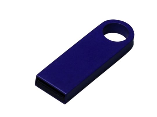 USB 2.0-флешка на 4 Гб с мини чипом и круглым отверстием, синий (4Gb), арт. 025940903