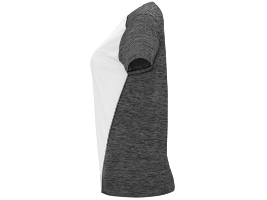 Спортивная футболка Zolder женская, белый/меланжевый черный (M), арт. 026003803