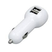 Автомобильная зарядка CC-01, 2 USB порта, белый цвет., арт. 025951403